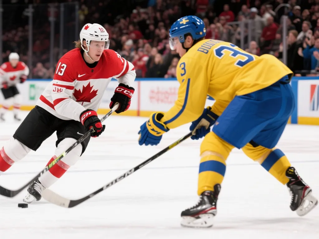 加拿大瑞典冰球强强对话现场